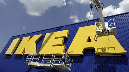 IKEA with a Futura edited font type Logo
